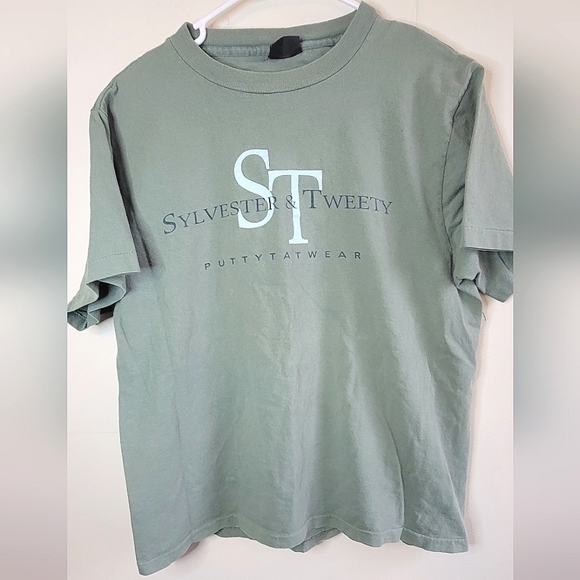 Vintage 90's Puttytatwear Single Stitch Sylvester and Tweety T-Shirt, Size Large - Picture 1 of 5